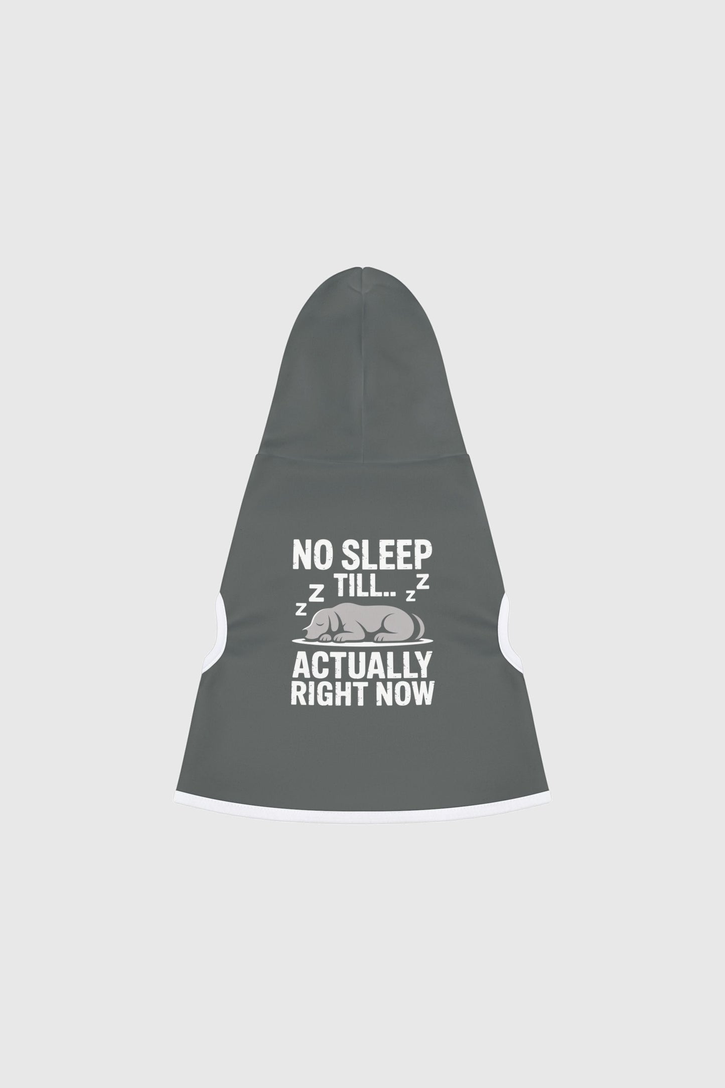 Dachshund wearing gray no sleep till dog hoodie