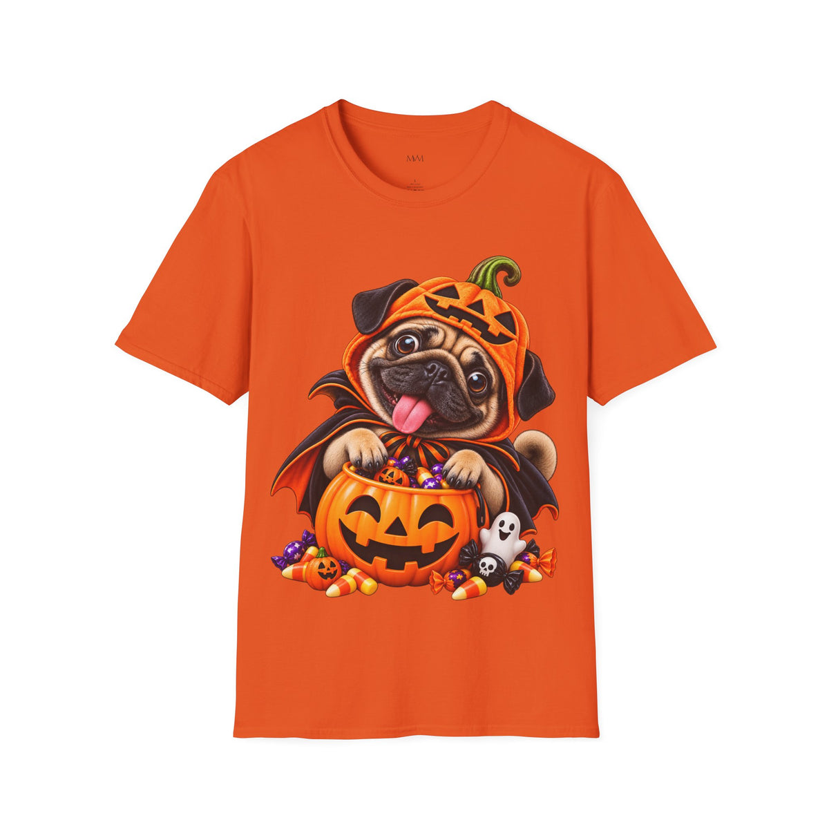 Kürbis Mops Halloween T-Shirt