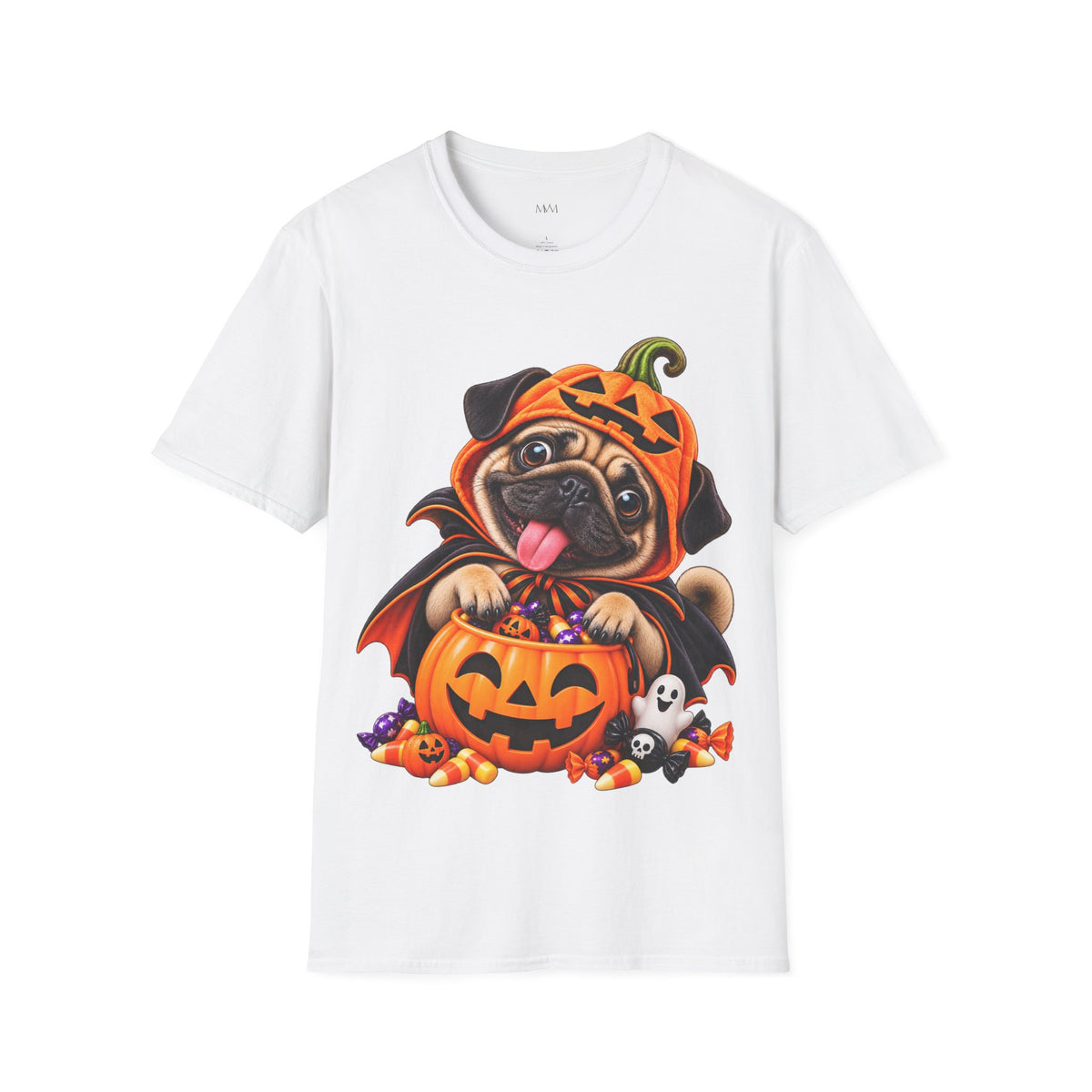 Kürbis Mops Halloween T-Shirt