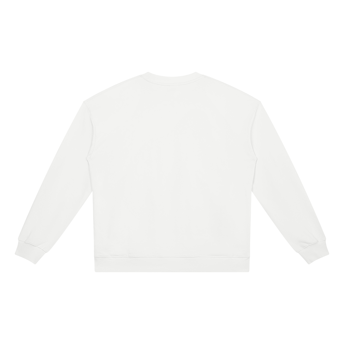Swing dachshund golf sweatshirt, back flatlay. Color: White