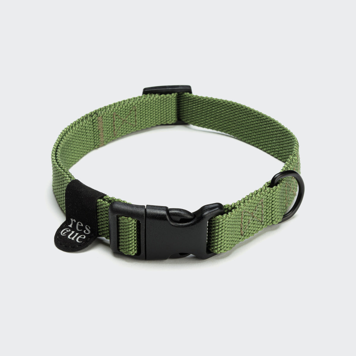 Green reflective nylon dog collar, adjustable, Cloud 7 RESC7UE