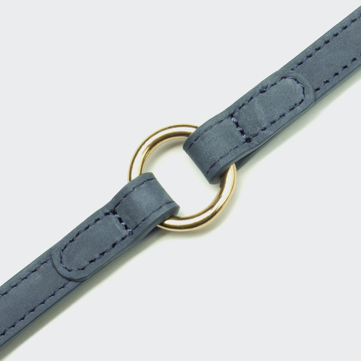 Dove grey dog collar side view, adjustable fit