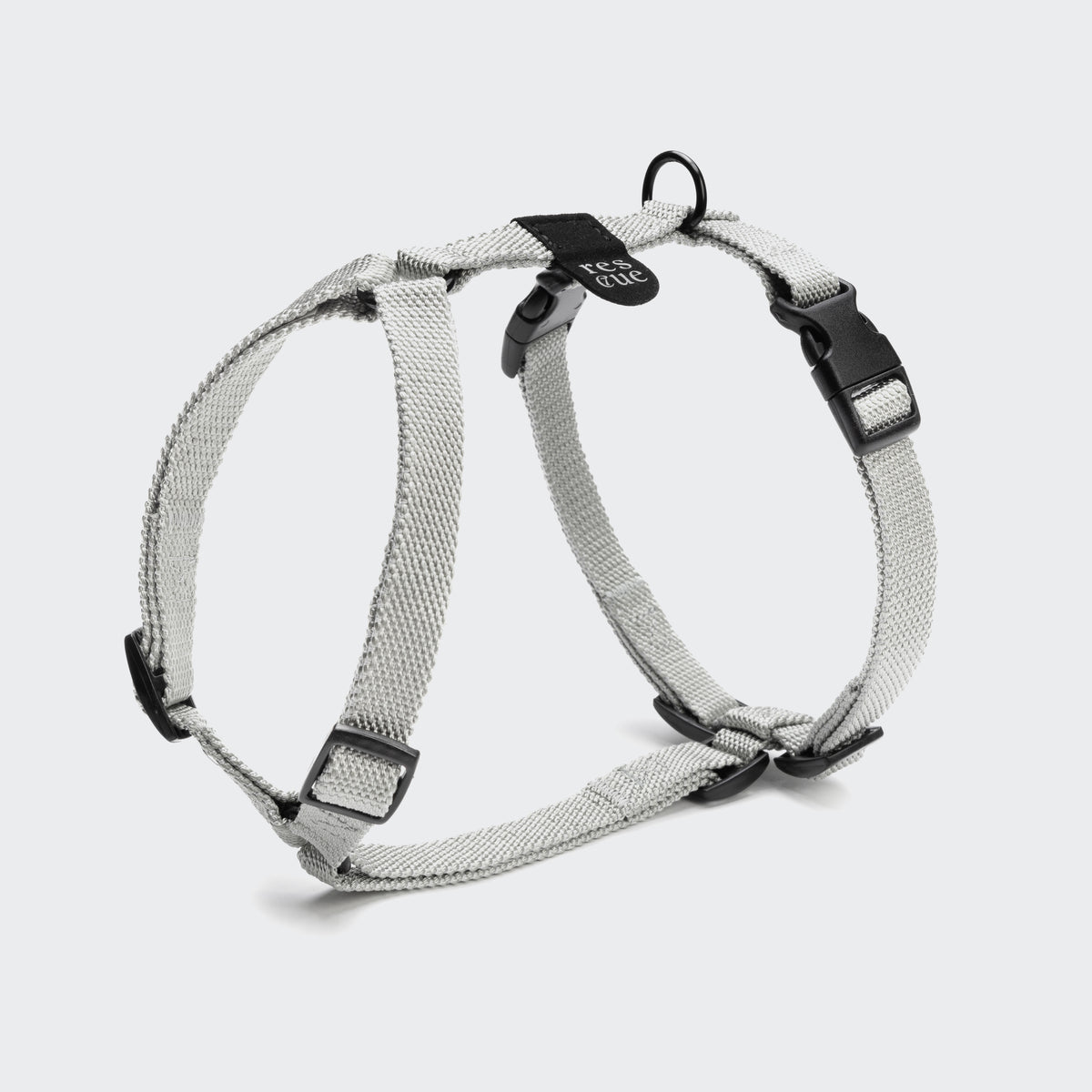 Silver nylon dog harness, adjustable straps, Cloud 7 RESC7UE