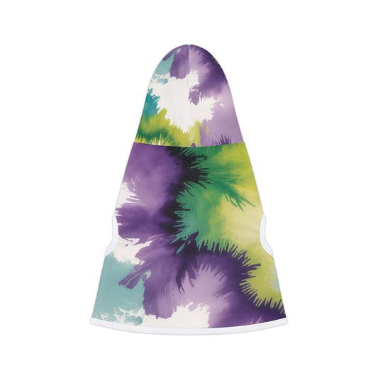 Pet Hoodie Tie-Dye Colorful Purple