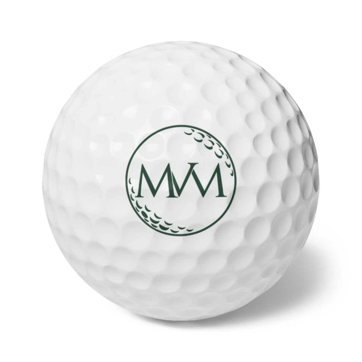 Pure Ball golf balls, set of 6, forest green and cream print, product photo 1