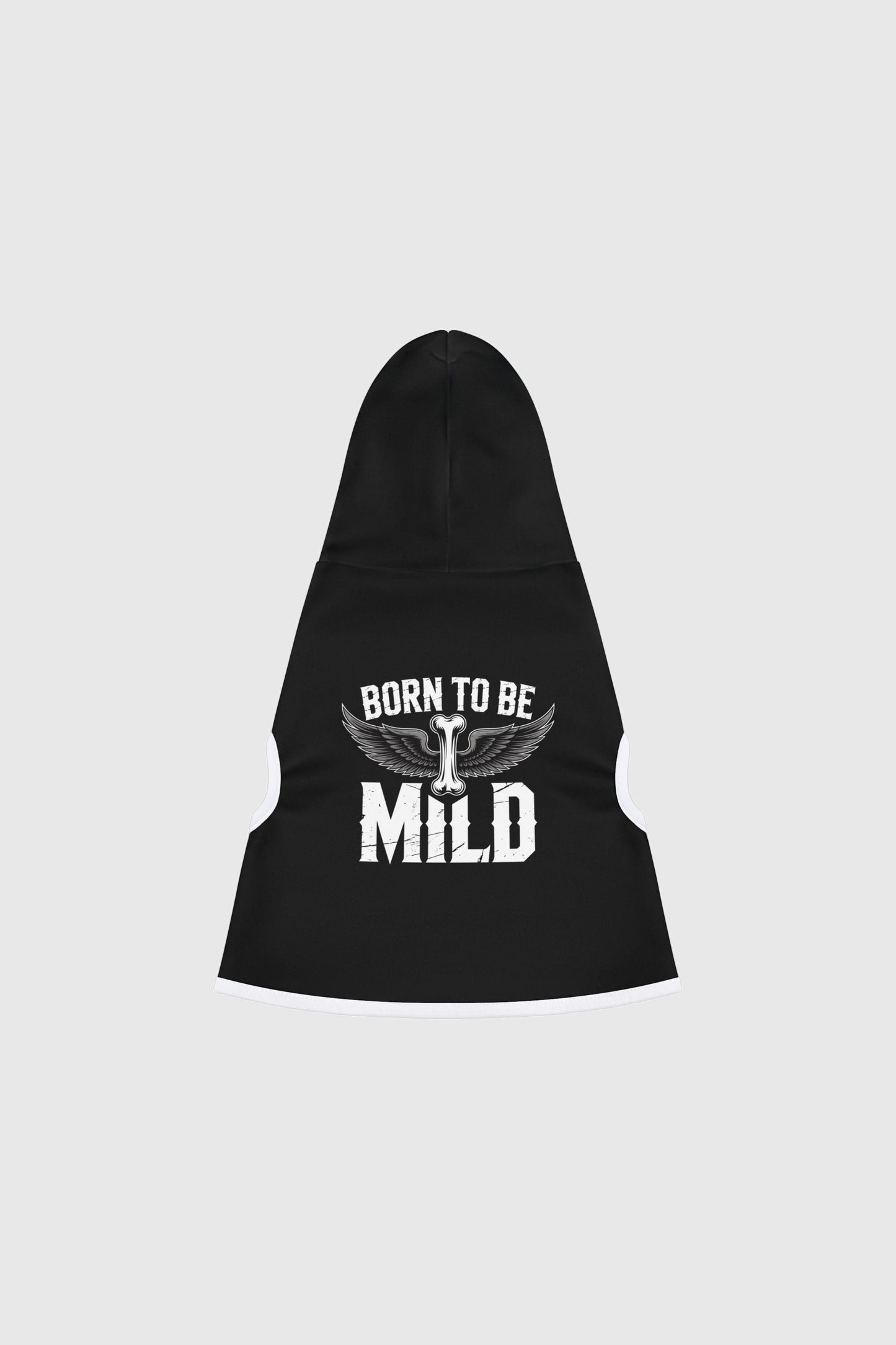 Dachshund wearing black born to be mild dog hoodie