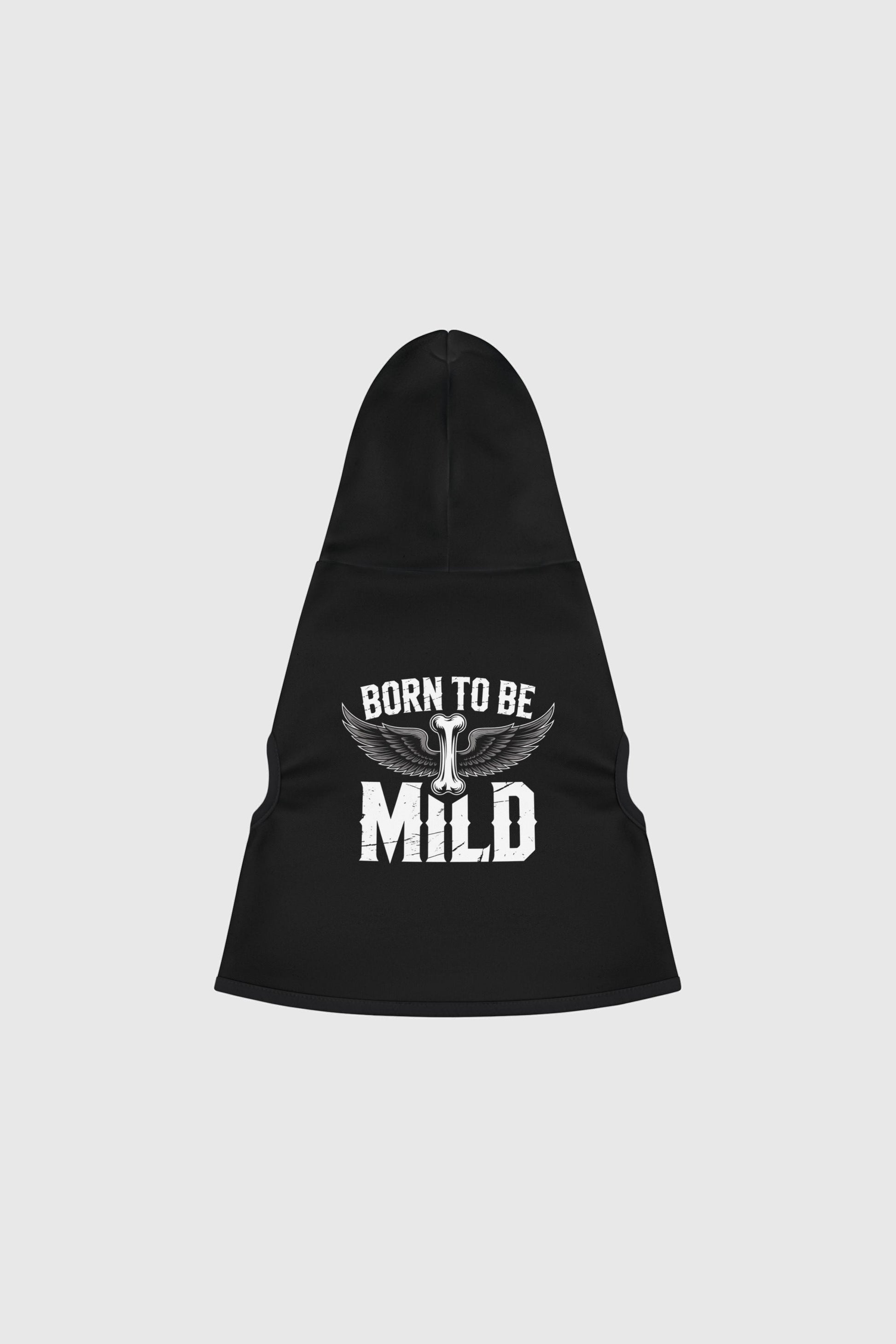 French bulldog in black born to be mild dog hoodie