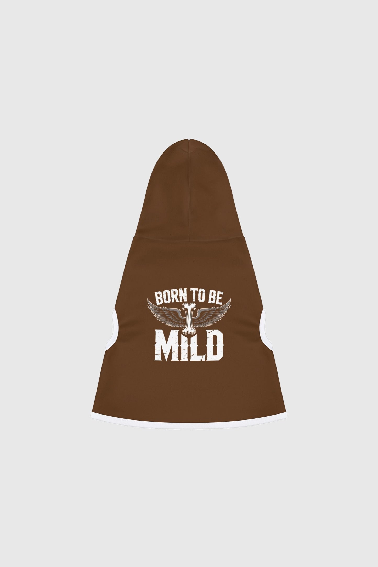 Dachshund wearing brown born to be mild dog hoodie