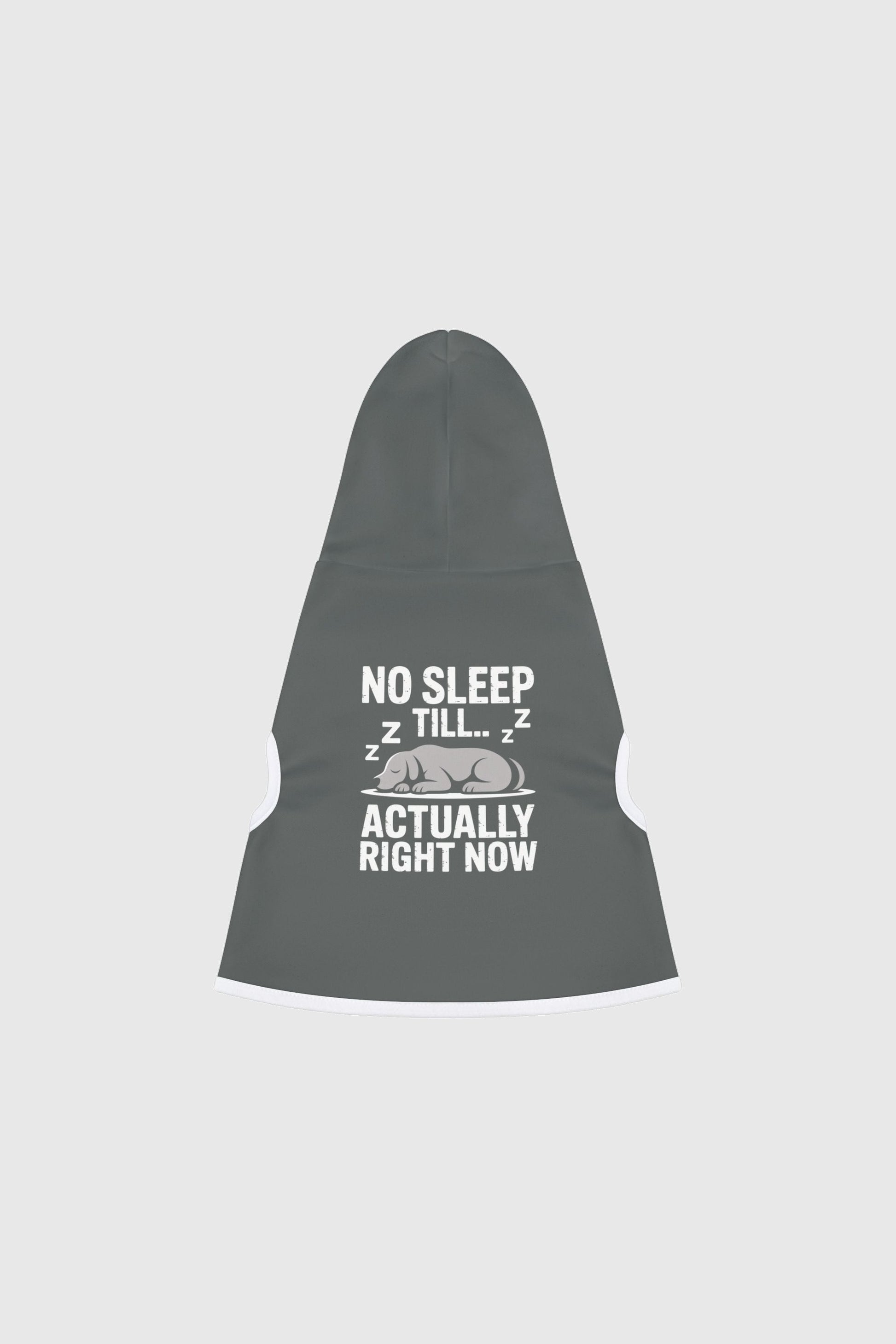 Dachshund wearing gray no sleep till dog hoodie