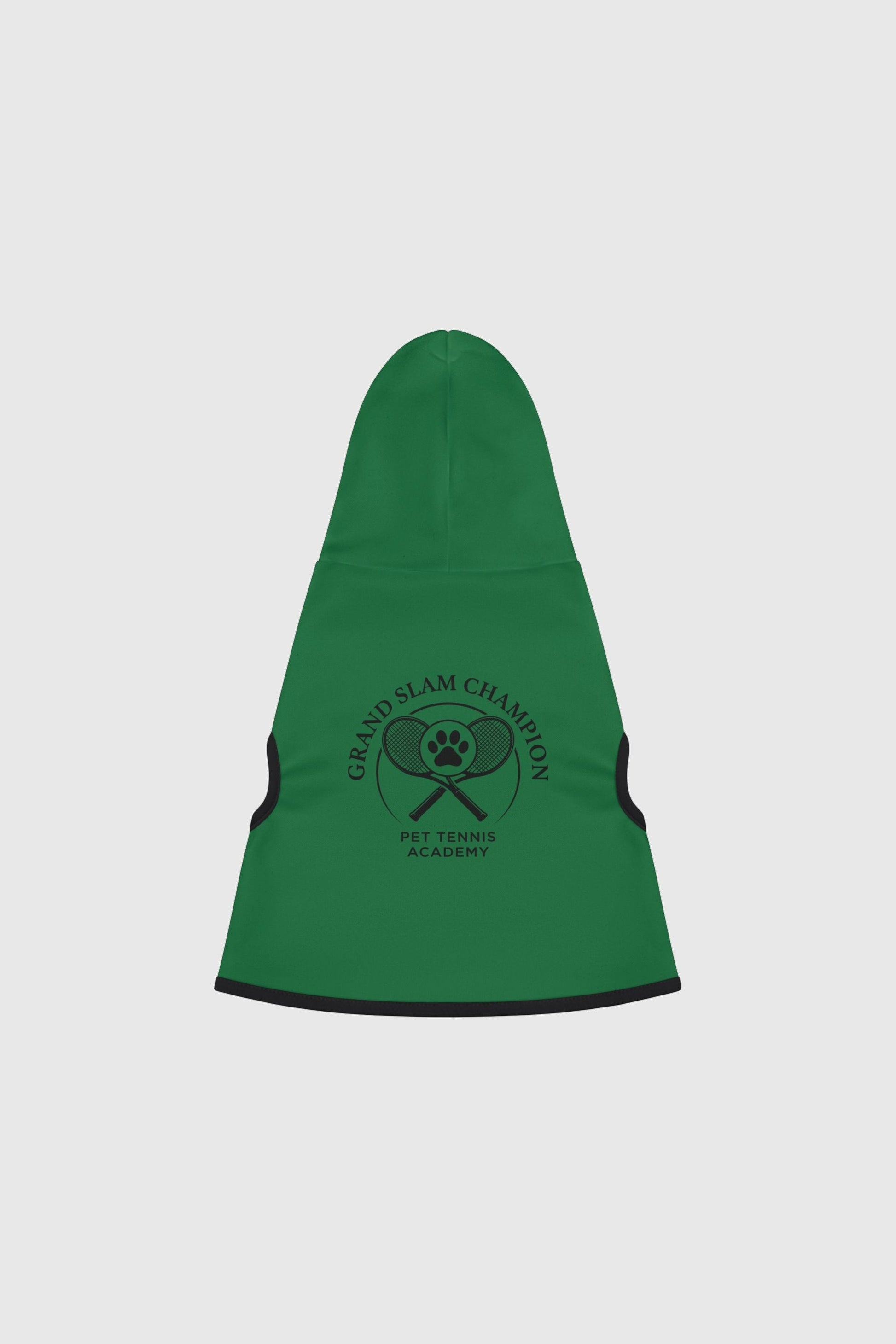 Border collie in green grand slam champion dog hoodie