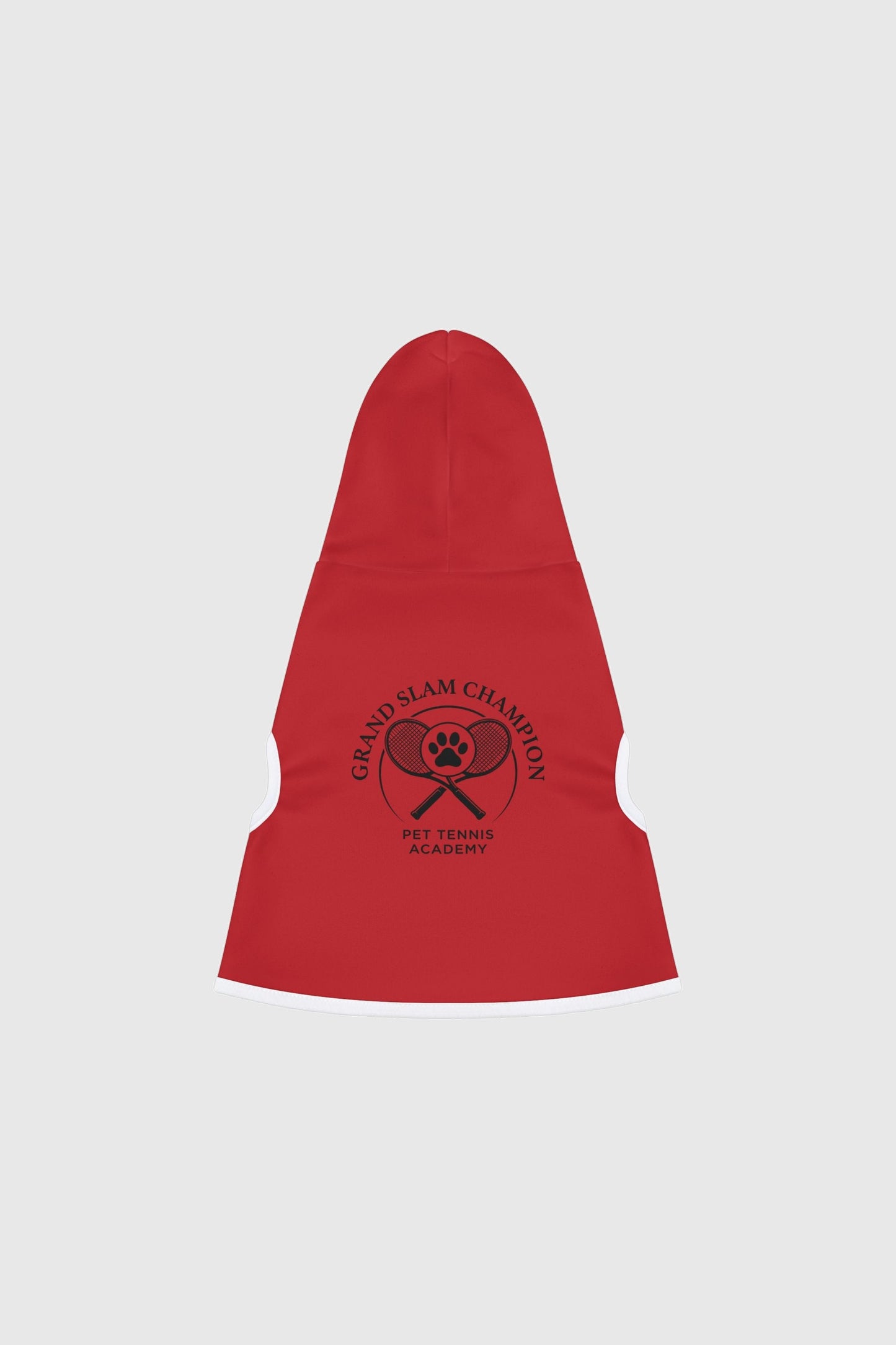Weimaraner in red grand slam champion dog hoodie
