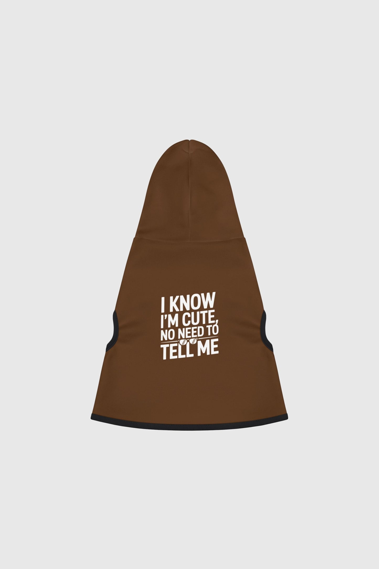Pug in brown i know i'm cute dog hoodie