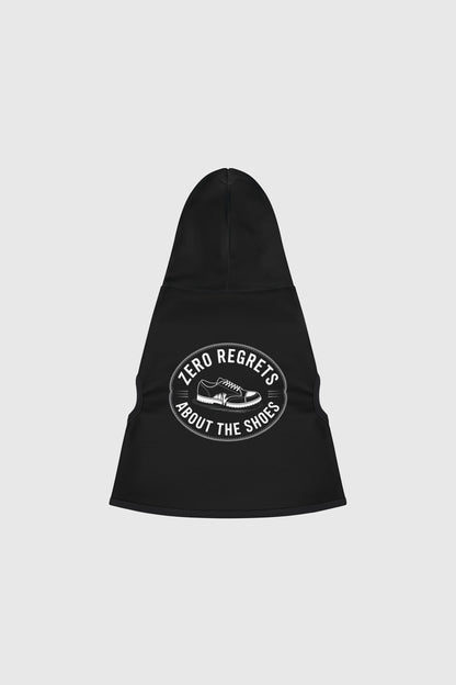 Dachshund wearing black zero regrets about the shoes dog hoodie