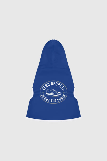 Basset hound in blue zero regrets dog hoodie