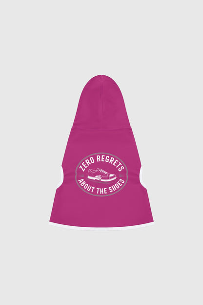 Dachshund wearing pink zero regrets about the shoes dog hoodie