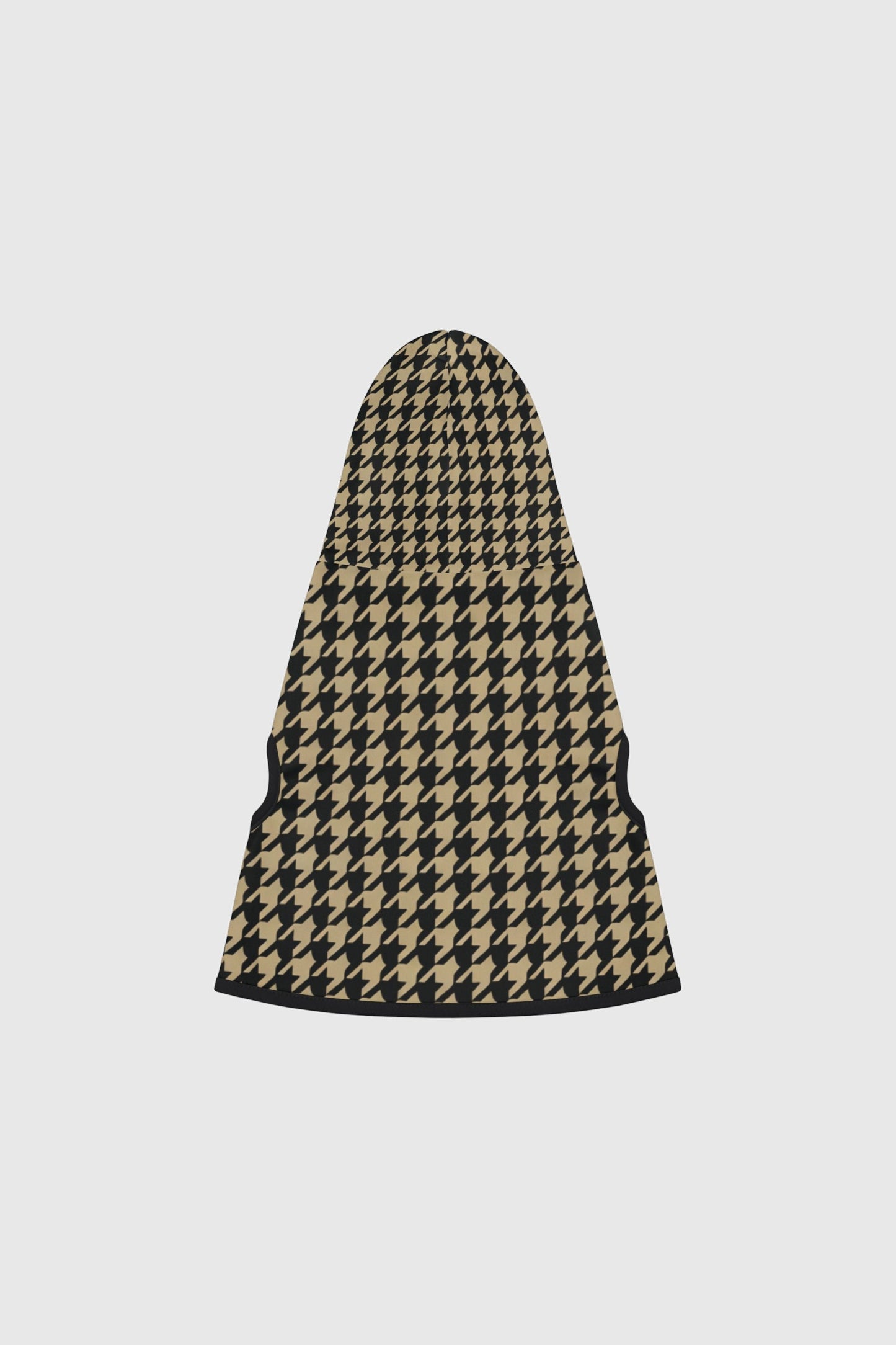 Dachshund wearing cozy fashionable hooded dog coat