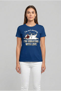 Black t-shirt with pug snoring I'm Not Snoring I'm Dreaming print, unisex crew neck