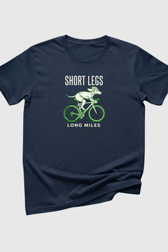 Man wearing black t-shirt with Short Legs Long Miles dachshund print