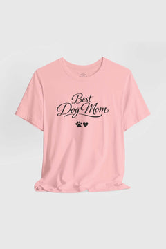 Best dog mom cute gift for dog lovers print close-up on white t-shirt