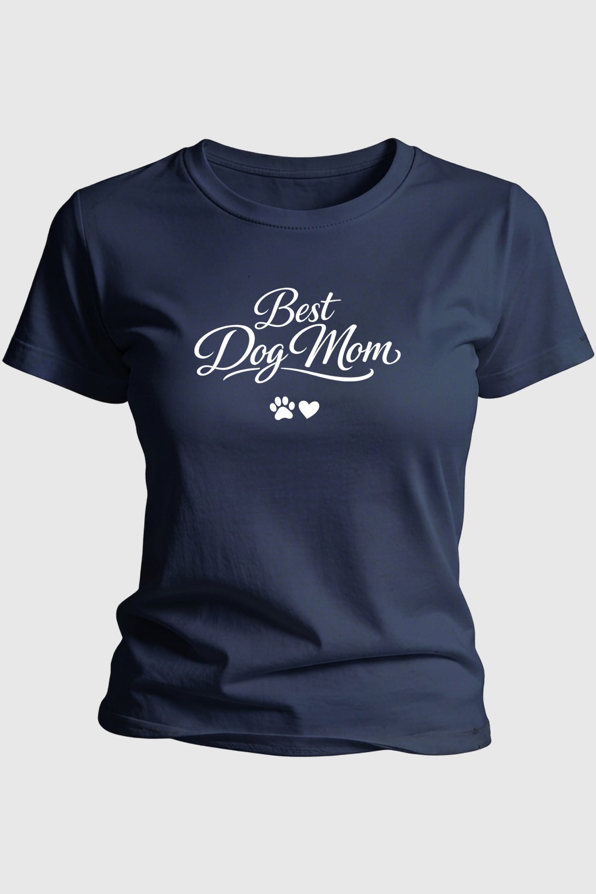 Sand t-shirt with best dog mom cute gift print, unisex crew neck