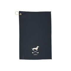 Color: Navy. Club Mark golf towel, SitHappens, image 1