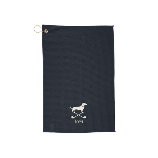 Color: Navy. Club Mark golf towel, SitHappens, image 1