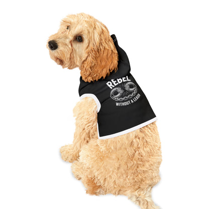 Pet Hoodie Rebel Without A Leash  – Black – back view