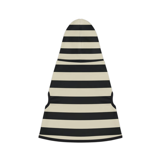 Pet Hoodie - Striped Chevron Black & Cream Cozy