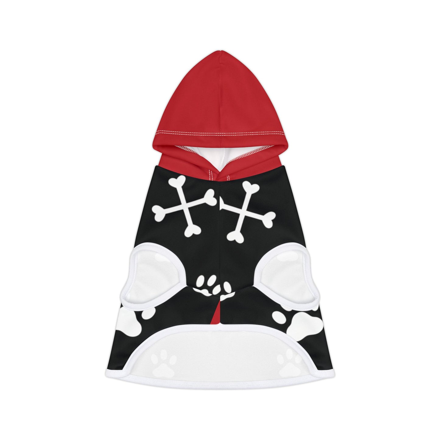 Pet Hoodie Paw Print Crossbones
