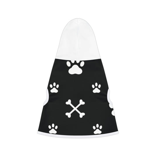 Pet Hoodie Paw Print Crossbones