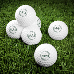 Pure Ball golf balls, set of 6, forest green and cream print, product photo 3