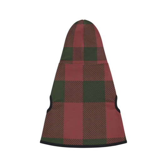 Pet Hoodie - Plaid  Cozy Red & Green