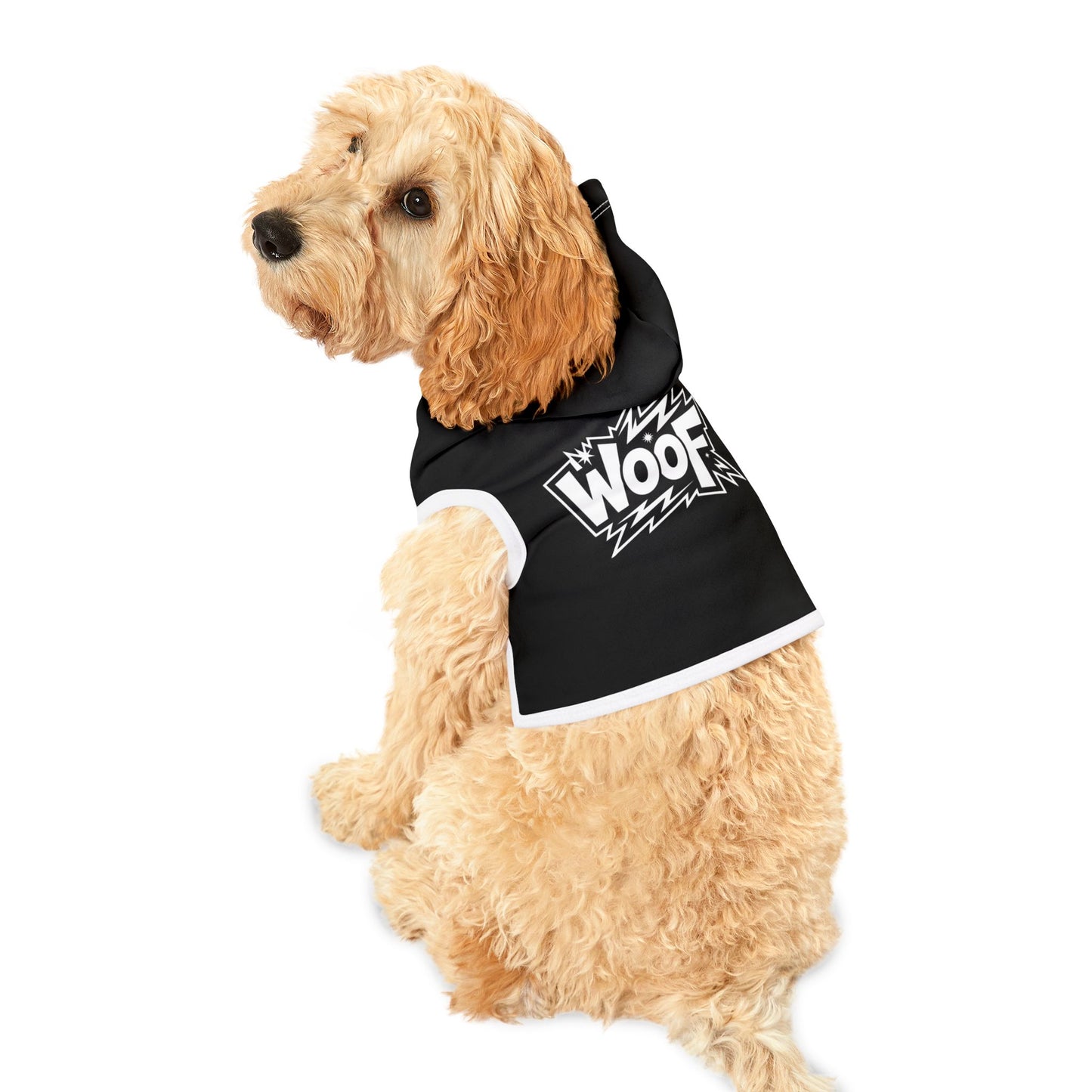 Pet Hoodie  - Black WOOF