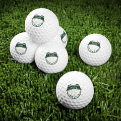 Visor Ball golf balls, set of 6, forest green and cream print, product photo 3