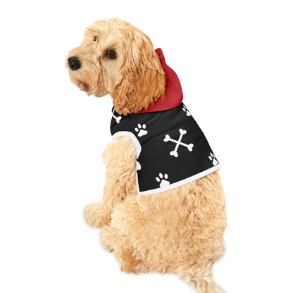 Pet Hoodie Paw Print Crossbones