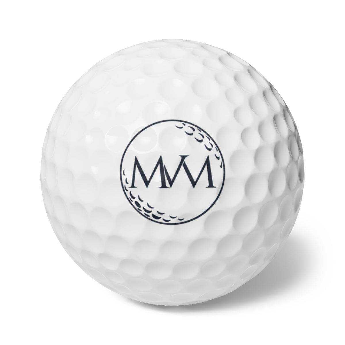 Pure Ball golf balls, set of 6, navy and cream print, product photo 1