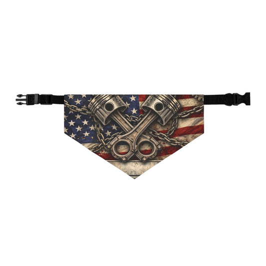 American Piston Flag Dog Bandana
