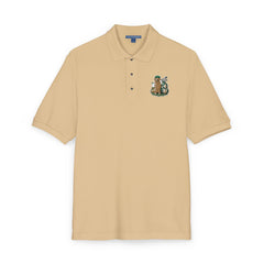 Golden Retriever Golfer – Besticktes Polo-Shirt