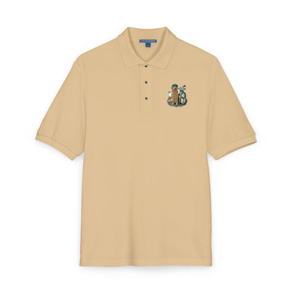 Golden Retriever Golfer - Embroidered Polo Shirt