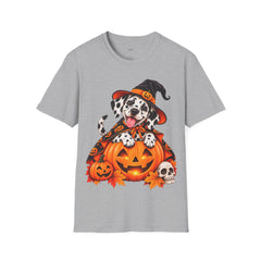 Hexenhut Dalmatiner Halloween T-Shirt