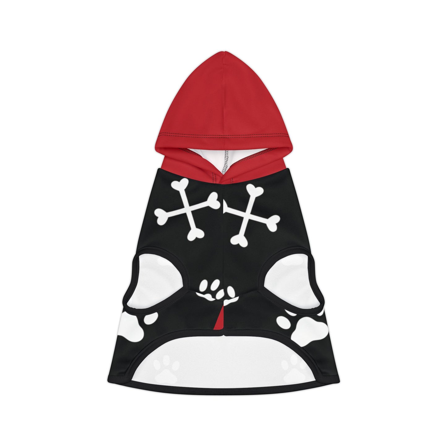 Pet Hoodie Paw Print Crossbones