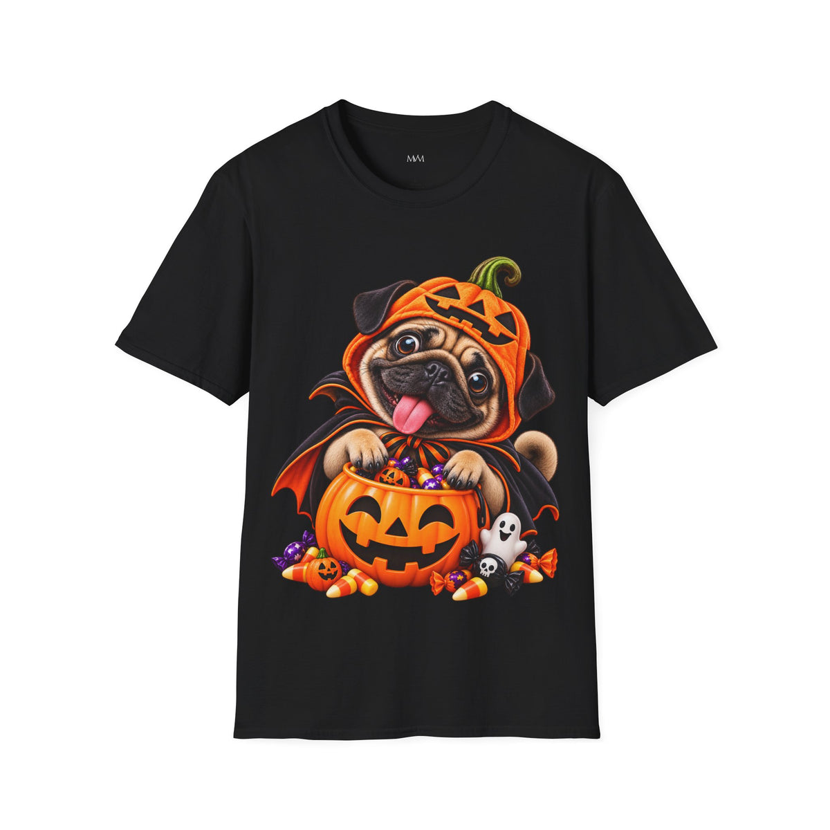 Pumpkin Pug Halloween T-Shirt