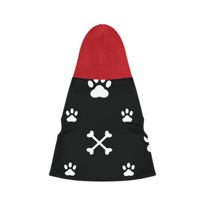 Pet Hoodie Paw Print Crossbones