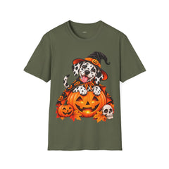 Hexenhut Dalmatiner Halloween T-Shirt