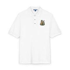 Golden Retriever Golfer – Besticktes Polo-Shirt