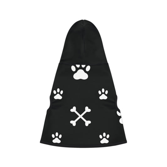 Pet Hoodie Paw Print Crossbones