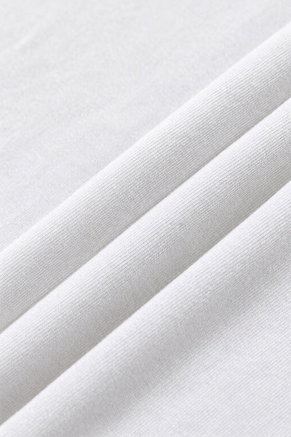 White 260 gsm heavyweight cotton fabric, close-up. Color: White