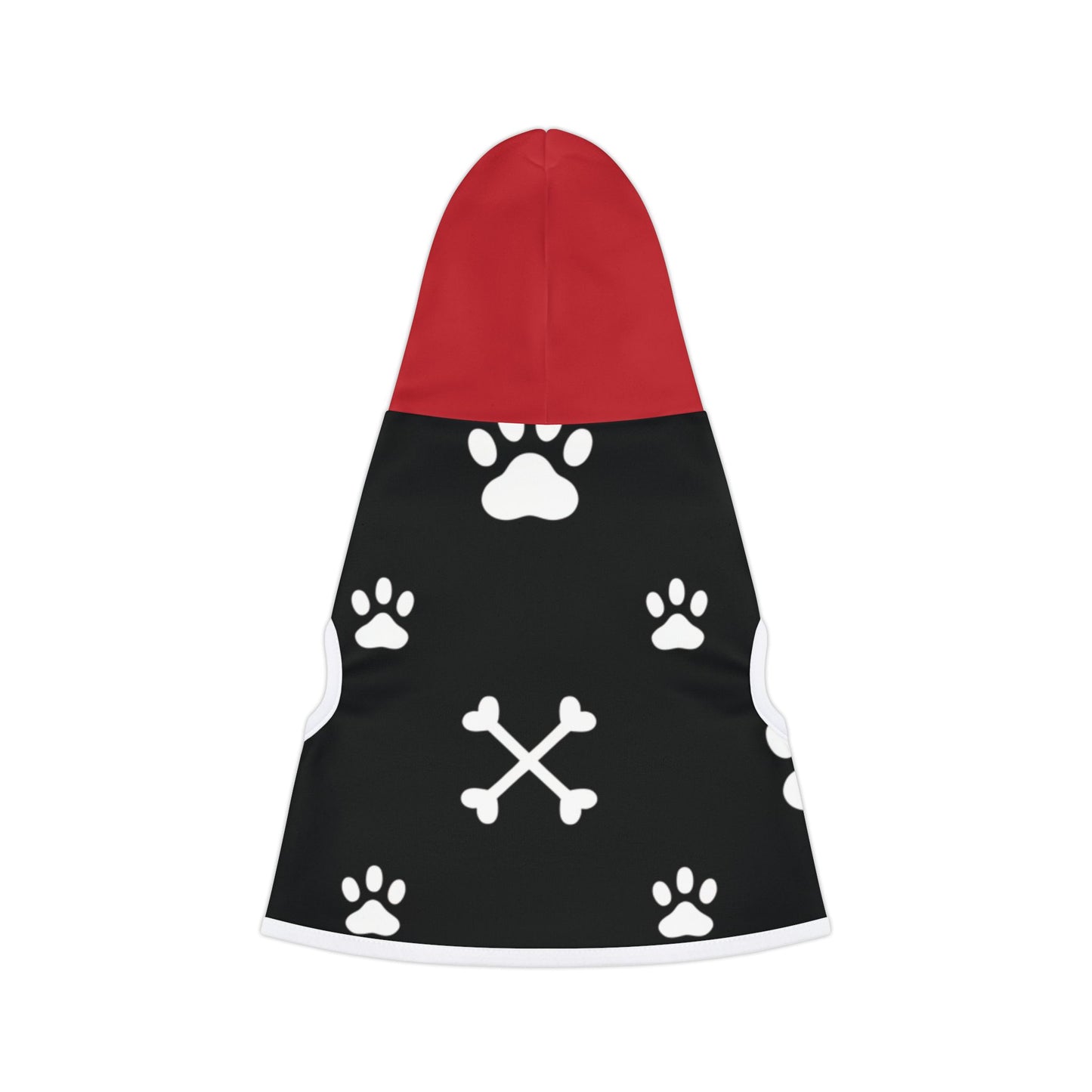 Pet Hoodie Paw Print Crossbones