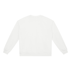Swing dachshund golf sweatshirt, back flatlay. Color: White