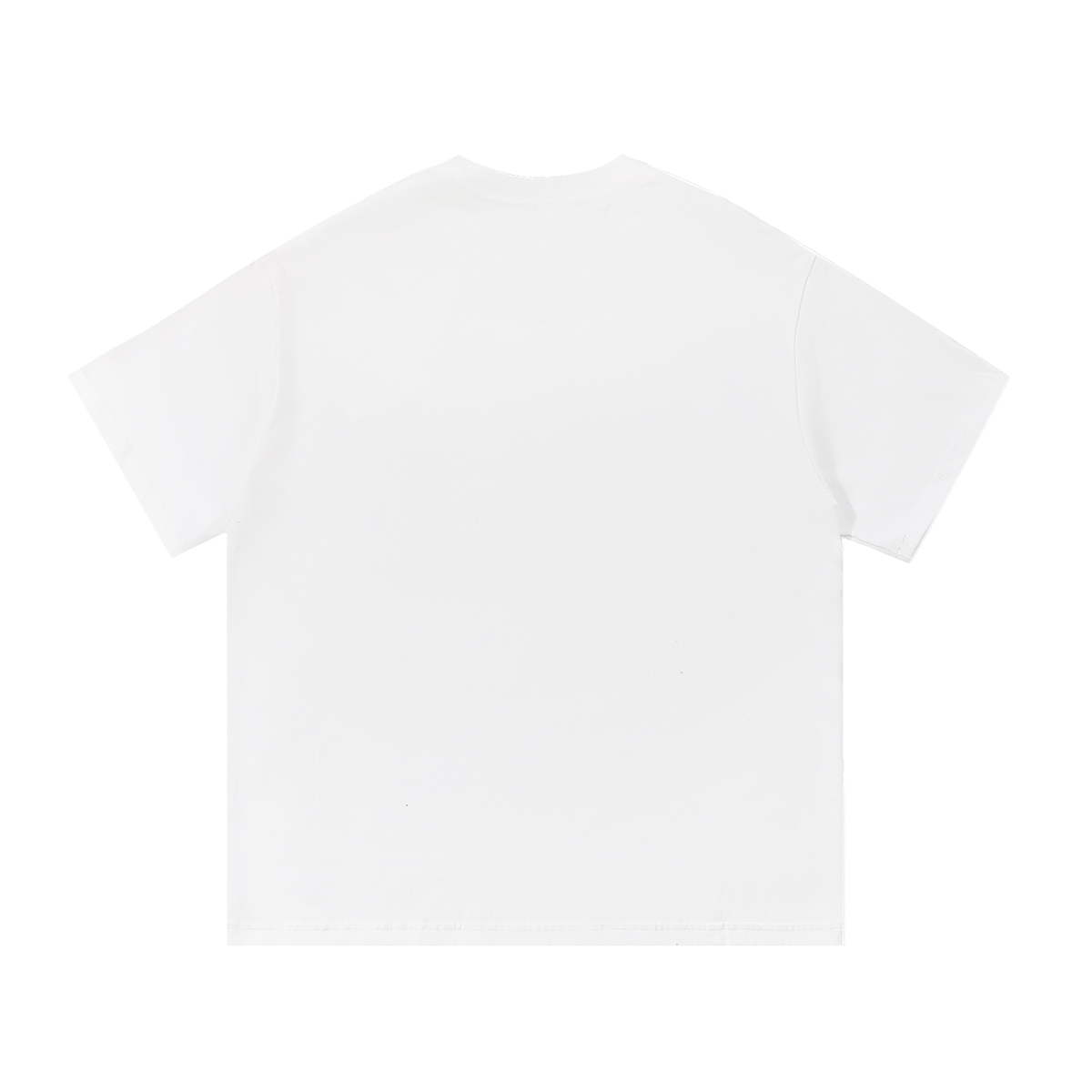 Putting dachshund golf T-shirt, plain back view. Color: White